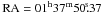 Mathematical equation: \hbox{${\rm RA}= 01^{\rm h} 37^{\rm m} 50\fs37$}