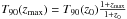 Mathematical equation: \hbox{$T_{90} (z_{{\rm max}}) = T_{90} (z_0) \frac{1+z_{{\rm max}}}{1+z_0}$}
