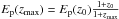 Mathematical equation: \hbox{$E_{{\rm p}} (z_{{\rm max}}) = E_{{\rm p}} (z_0) \frac{1+z_0}{1+z_{{\rm max}}}$}