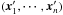Mathematical equation: \hbox{$(\vec x'_1, \cdots, \vec x_n')$}