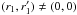 Mathematical equation: \hbox{$(r_1, r_1') \neq (0, 0)$}