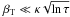 Mathematical equation: \hbox{$\beta_{\rm T}\ll\kappa\sqrt{\ln\tau}$}
