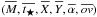Mathematical equation: \hbox{$(\overline{M}, \overline{t_{\bigstar}}, \overline{X}, \overline{Y}, \overline{\alpha}, \overline{\ov})$}
