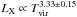 \hbox{$\lx \propto \tvir^{3.33\pm0.15}$}