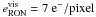 Mathematical equation: \hbox{$e^{\rm vis}_{\rm RON}=7~{\rm e^-/pixel}$}