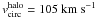 Mathematical equation: \appendix \setcounter{section}{1} \hbox{$v_{\rm{circ}}^{\rm{halo}} = 105\ \rm{km~s^{-1}}$}