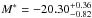 \hbox{$M^\ast=-20.30^{+0.36}_{-0.82}$}