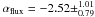 \hbox{$\alpha_{\rm flux} = -2.52 \pm ^{1.01}_{0.79}$}