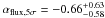 \hbox{$\alpha_{\rm flux,5\sigma} = -0.66^{+0.63}_{-0.58}$}
