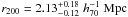 \hbox{$r_{200} = 2.13^{+0.18}_{-0.12}\;h_{70}^{-1}\;{\rm Mpc}$}