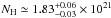 \appendix \setcounter{section}{1} \hbox{$N_{\rm H} \simeq 1.83^{+0.06}_{-0.03} \times 10^{21}$}