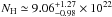 \appendix \setcounter{section}{1} \hbox{$N_{\rm H} \simeq 9.06^{+1.27}_{-0.98}\times 10^{22}$}