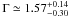 \appendix \setcounter{section}{1} \hbox{$\Gamma \simeq 1.57^{+0.14}_{-0.30}$}