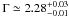 \appendix \setcounter{section}{1} \hbox{$\Gamma \simeq 2.28^{+0.03}_{-0.01}$}