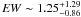 \appendix \setcounter{section}{1} \hbox{${\it EW}\sim 1.25^{+1.29} _{-0.86}$}