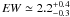 \appendix \setcounter{section}{1} \hbox{${\it EW} \simeq 2.2^{+0.4}_{-0.3}$}
