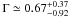 \appendix \setcounter{section}{1} \hbox{$\Gamma \simeq 0.67^{+0.37}_{-0.92}$}