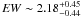 \appendix \setcounter{section}{1} \hbox{${\it EW} \sim 2.18^{+0.45}_{-0.44}$}
