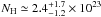 \appendix \setcounter{section}{1} \hbox{$N_{\rm H} \simeq 2.4^{+1.7}_{-1.2} \times 10^{23}$}