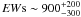 \appendix \setcounter{section}{1} \hbox{${\it EW}{\rm s} \sim 900^{+200}_{-300}$}