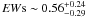 \appendix \setcounter{section}{1} \hbox{${\it EW}{\rm s} \sim 0.56^{+0.24}_{-0.29}$}