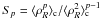Mathematical equation: \hbox{$S_p=\lag \rho_R^p\rag_{\rm c}/\lag \rho_R^2\rag_{\rm c}^{p-1}$}