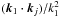Mathematical equation: \appendix \setcounter{section}{1} \hbox{$(\vk_1\cdot\vk_j)/k_1^2$}