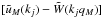 Mathematical equation: \hbox{$[\tu_M(k_j) - \tW(k_jq_M)]$}