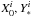 Mathematical equation: \appendix \setcounter{section}{1} \hbox{$X_0^i, Y_*^i$}