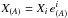Mathematical equation: \appendix \setcounter{section}{1} \hbox{$X_{(A)} = X_i\,e^i_{(A)}$}