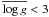\hbox{$\overline{\log g} < 3$}