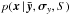 \hbox{$p(\xvec \,|\, \ybar, \bsigma_y , S )$}