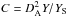Mathematical equation: \hbox{$C=D_{\rm A}^2Y/Y_{\rm S}$}