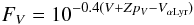 \begin{equation} F_{V} = 10^{-0.4 (V + Zp_{V} - V_{\rm \alpha Lyr})} \end{equation}