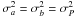 Mathematical equation: \appendix \setcounter{section}{1} \hbox{$\sigma^2_{a}=\sigma^2_b=\sigma_{P}^2$}