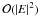 Mathematical equation: \hbox{$\mathcal{O}(\left|E\right|^2)$}