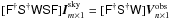 \hbox{$[\Fd \Sd \W \Sa \F ] \I^{\rm sky}_{m\times 1} = [\Fd \Sd \W] \V^{\rm obs}_{n\times 1}$}