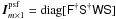 \hbox{$\I^{\rm psf}_{m\times 1} = {\rm diag}[\Fd \Sd \W \Sa]$}