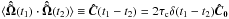 \appendix \setcounter{section}{1} \hbox{$\langle\boldsymbol{\hat {\tilde\Omega}}(t_1) \cdot \boldsymbol{\hat {\tilde \Omega}}(t_2)\rangle \equiv \boldsymbol{\hat C}(t_1-t_2) = 2\tau_{\rm c} \delta(t_1-t_2) \boldsymbol{\hat C_0}$}