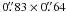 Mathematical equation: \hbox{$0\farcs83\times0\farcs64$}
