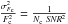 Mathematical equation: \appendix \setcounter{section}{1} \hbox{$\frac{\sigma^{2}_{F_{\rm c}}}{F_{\rm c}^2} = \frac{1}{N_{\rm c}\ {\it SNR}^2}$}