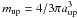 Mathematical equation: \hbox{$m_{\rm up} = 4/3\pi a^3_{\rm up} $}