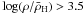 Mathematical equation: \hbox{$\log(\rho / \bar{\rho}_{\rm H}) > 3.5$}