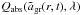 Mathematical equation: \hbox{$Q_{\rm abs} (\tilde{a}_{\rm gr}(r,t),\lambda)$}