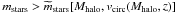 Mathematical equation: \hbox{$m_{\rm stars} > \widetilde m_{\rm stars}[M_{\rm halo},v_{\rm circ}(M_{\rm halo},z)]$}
