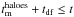 Mathematical equation: \hbox{$t_{\rm m}^{\rm haloes}+t_{\rm df}\le t$}