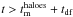 Mathematical equation: \hbox{$t> t_{\rm m}^{\rm haloes} + t_{\rm df}$}