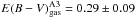 Mathematical equation: \hbox{$E(B-V)_{\rm gas}^{\rm A3} = 0.29\pm 0.09$}