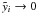 Mathematical equation: \appendix \setcounter{section}{1} \hbox{$\tilde y_i\rightarrow 0$}