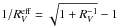 Mathematical equation: \appendix \setcounter{section}{1} \hbox{$1/R_V^{\rm eff}=\sqrt{1+R_V^{-1}}-1$}